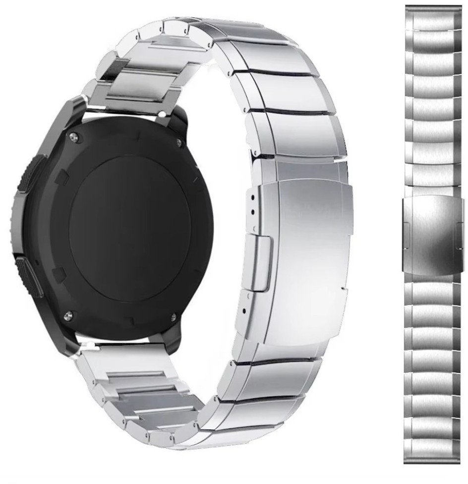 BRANSOLETA DO SAMSUNG GALAXY WATCH FE / 7 / 6 / 6 CLASSIC / 5 / 5 PRO / 4 / 4 CLASSIC / 3 41MM / 42MM 20MM SREBRNA