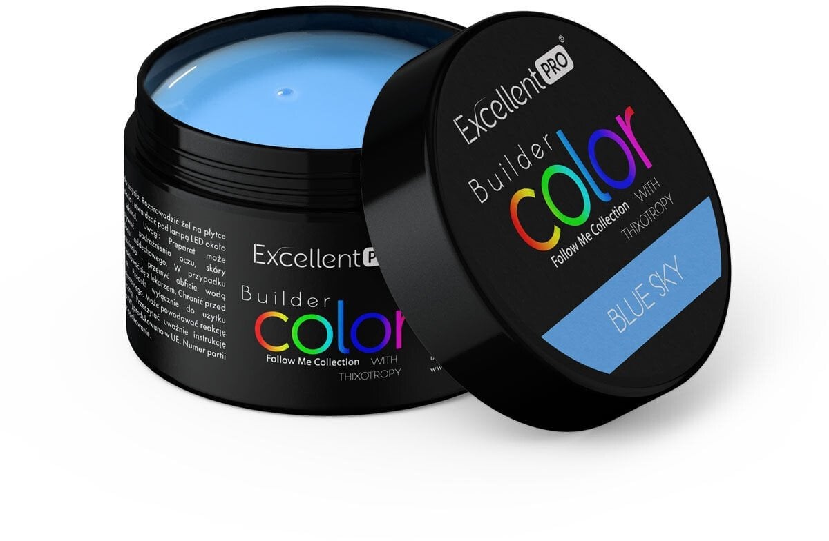 Excellent PRO Builder Color With Thixotropy żel budujący Blue Sky 15g