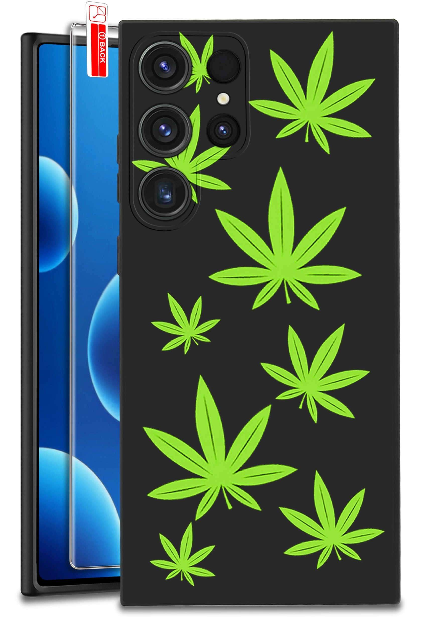 ETUI do Samsung Galaxy S24 Ultra | WZORY | SILIKONOWE MATT CASE + SZKŁO 9H