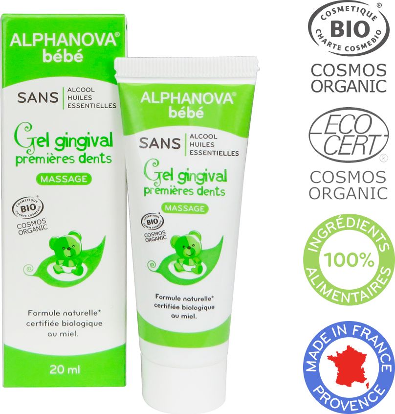 Alphanova Bebe Żel organiczny łagodzący ząbkowanie 20ml