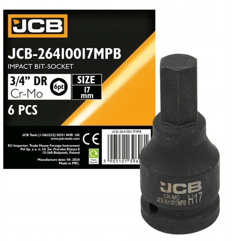 JCB Nasadka-bit udarowa 3/4" 17mm (6-kątna)