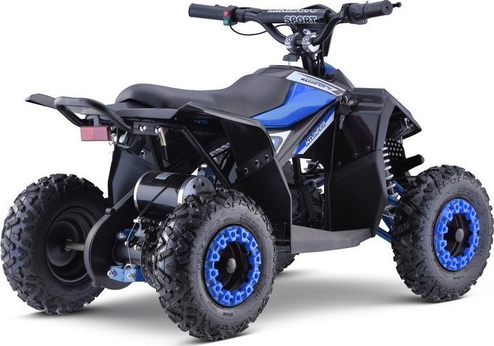 Ramiz Quad Highper na akumulator Niebieski 35km/h + Silnik bezszczotkowy 1000W + Koła pompowane + Regulacja siedzenia