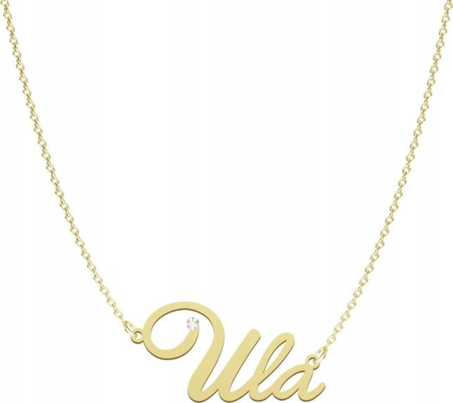 Radziszewska Jewellery Pozłacany Naszyjnik z imieniem ULA Dedykacja