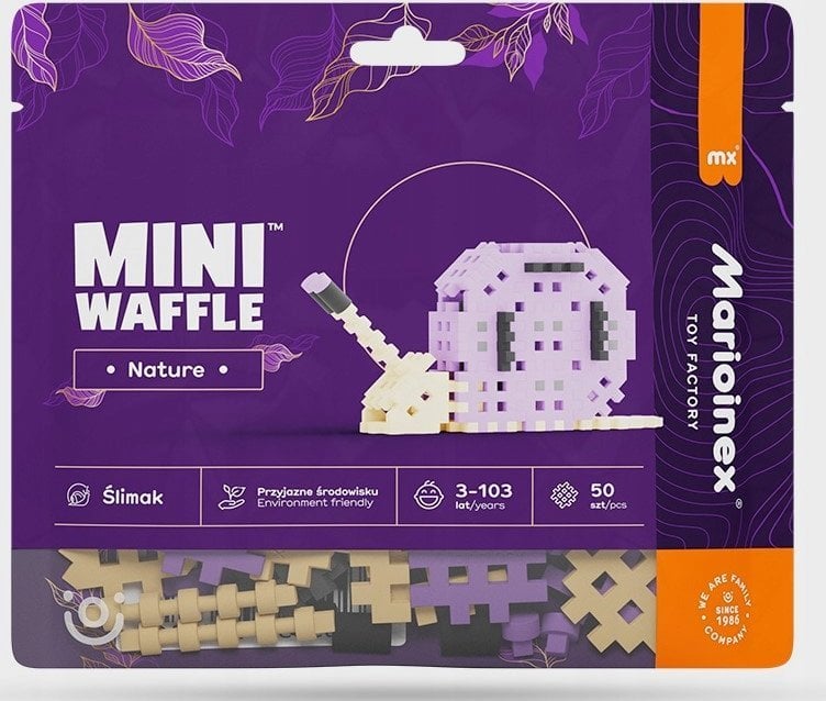 Marioinex Klocki Mini waffle Nature - Ślimak 50 elementów