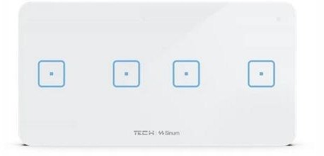 Przewodowy włącznik czteropolowy biały WSS-22M Tech Sterowniki