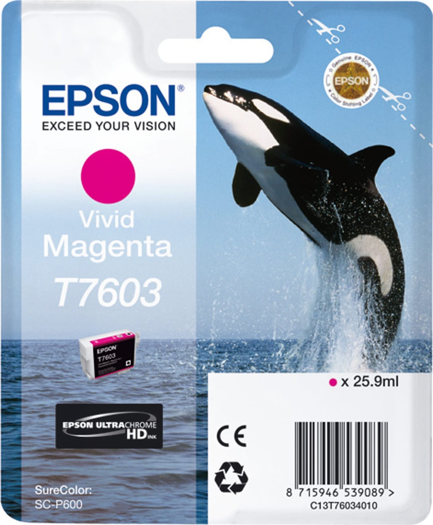 Tusz Epson Epson ink cartridge vivid magenta T 7603 N