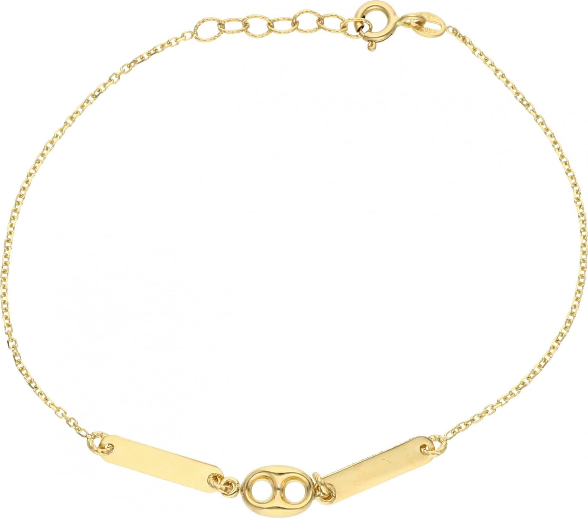 Rosanto Złota bransoleta z blaszkami 19 cm 585 14k