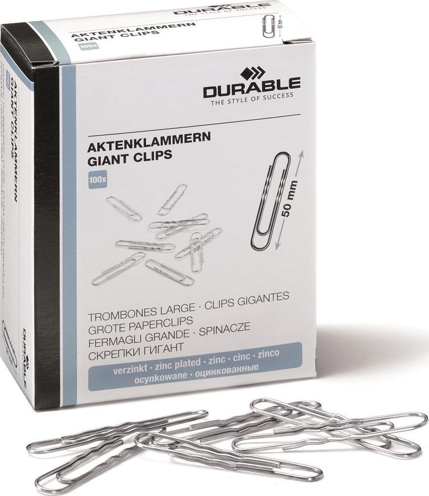 Durable Spinacze do akt, 50 mm, cynkowane 122625 DURA BLE