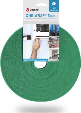Velcro Taśma VELCRO One Wrap o szerokości 25 mm, zielona, 25 m
