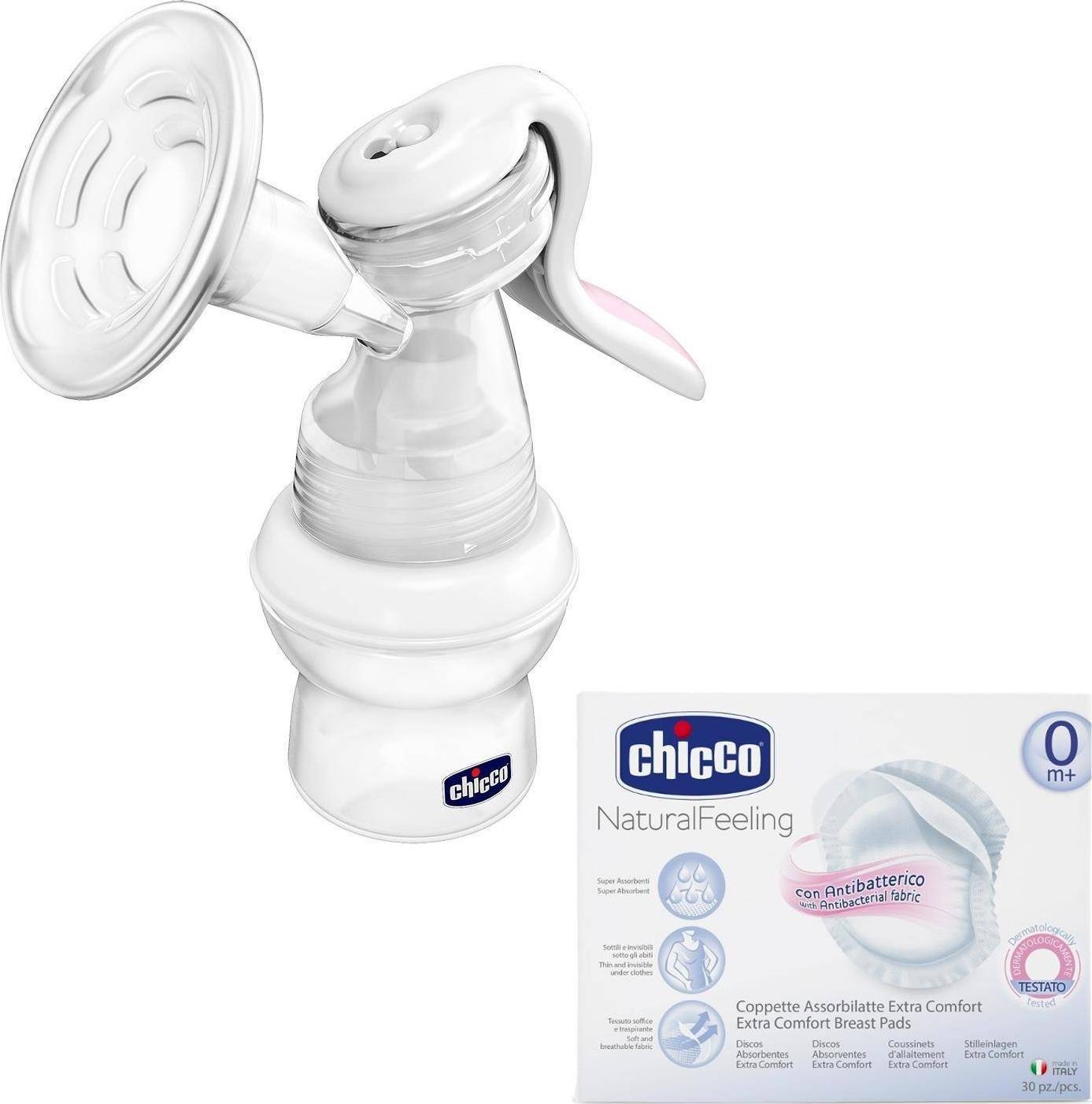Chicco NaturalFeeling + Wkładki Laktacyjne 60szt