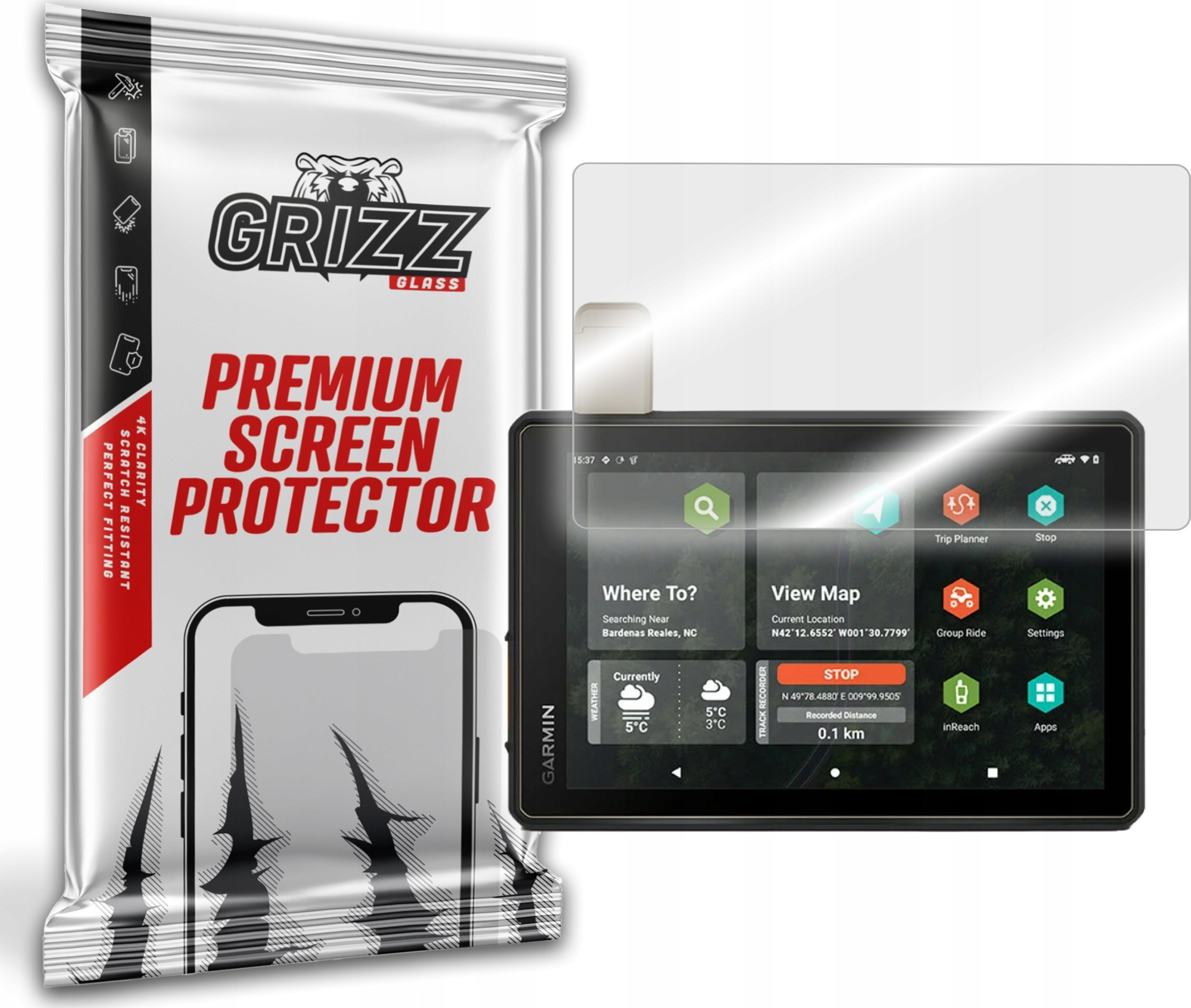 GrizzGlass Szkło hybrydowe GrizzGlass HybridGlass Garmin Tread Overland Edition
