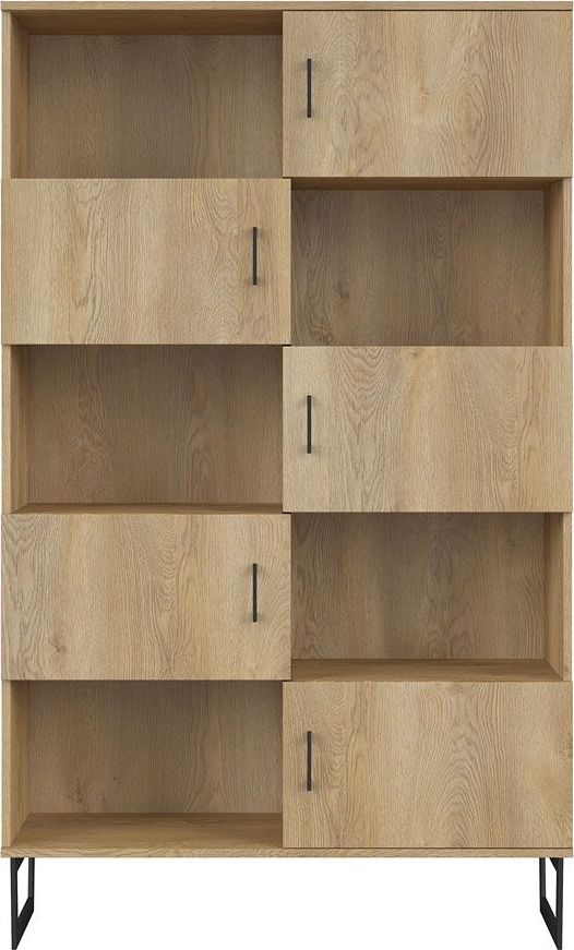 Elior Drewniany regał z szafkami - Bahama 7X