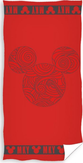 Carbotex Ręcznik 70x140cm bawełna Myszka Miki Mickey logo red