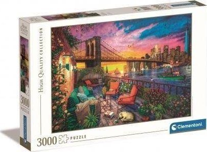 Clementoni CLE puzzle 3000 HQ Manhattan Balcony Sunset 33552
