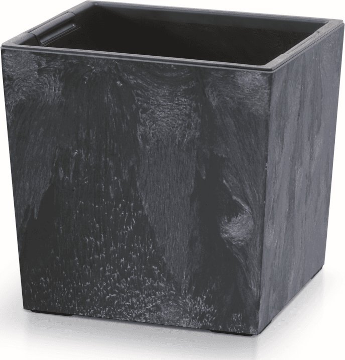 Prosperplast Doniczka kwadratowa URBI SQUARE LOW BETON EFFECT DURS300LE-S433, Kolor Antracyt, Prosperplast, Wymiary 29.5x29.5x29 cm