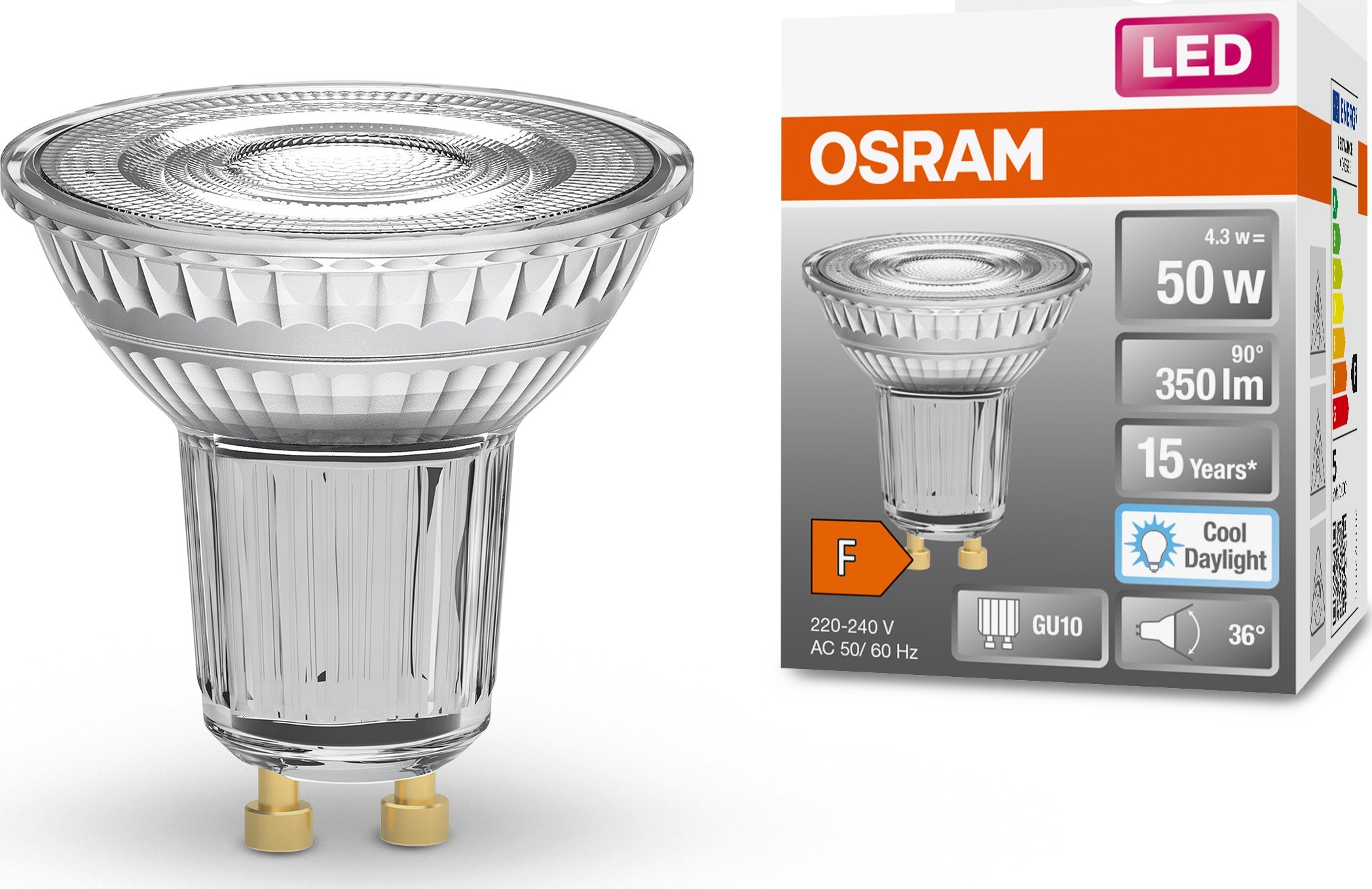 Osram OSRAM ŻARÓWKA LED 4,3 W - 50 W GU10 350lm 36