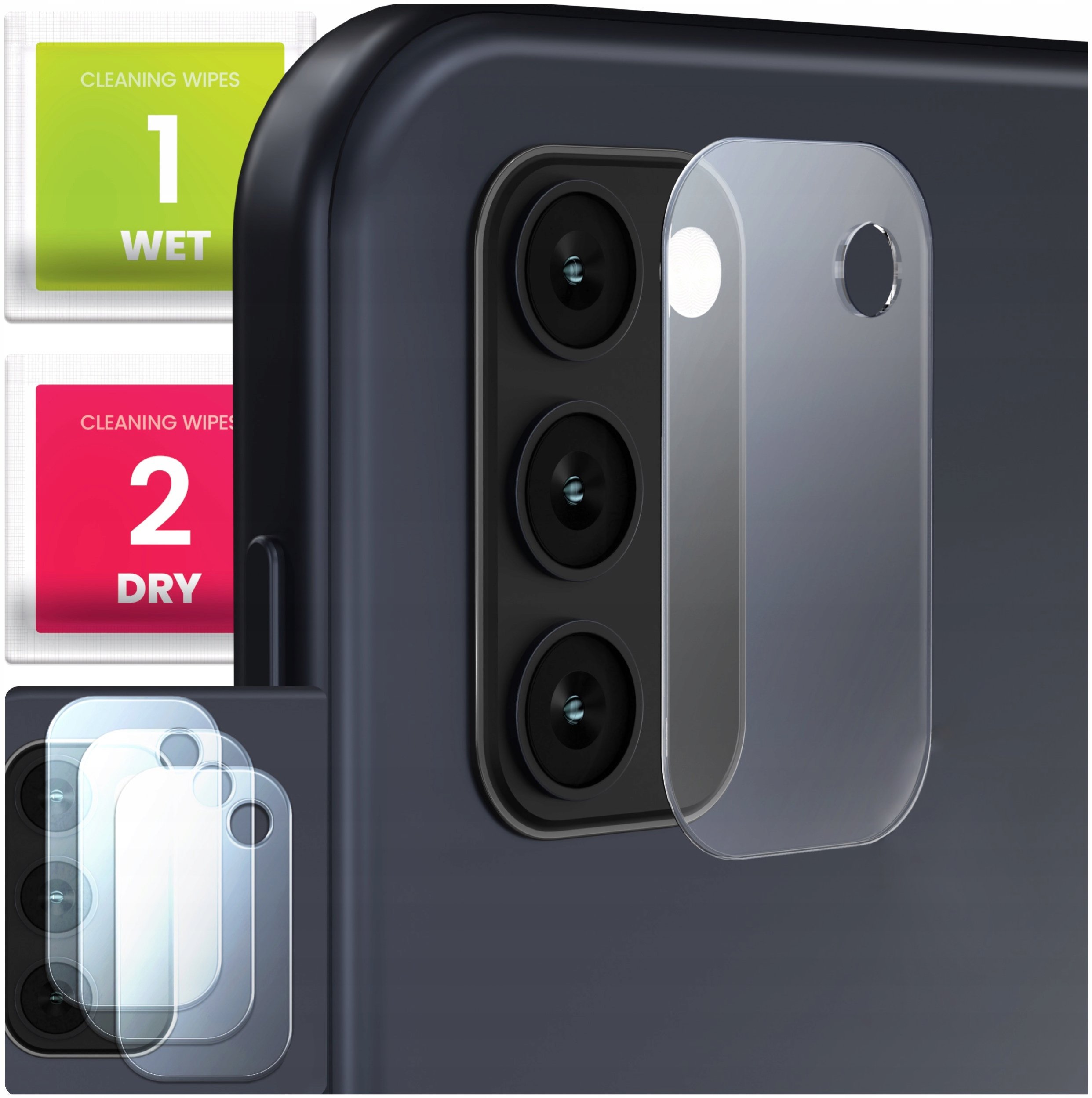 3-PAK Szkło Na Aparat Do Samsung Galaxy A41 (Hartowane, Na Obiektyw, 9H)