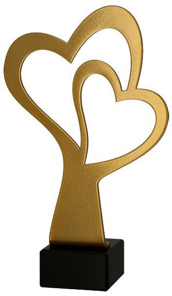 Victoria Sport Trofeum metalowe z marmurową podstawą - Serce
