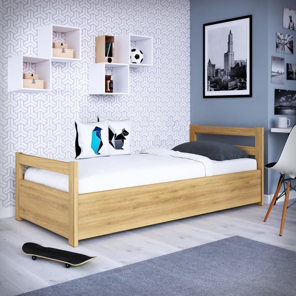 Stolarnia Łóżko Slim P 80x200 cm, Pojemnik, Stelaż Double BV w zestawie: Tak