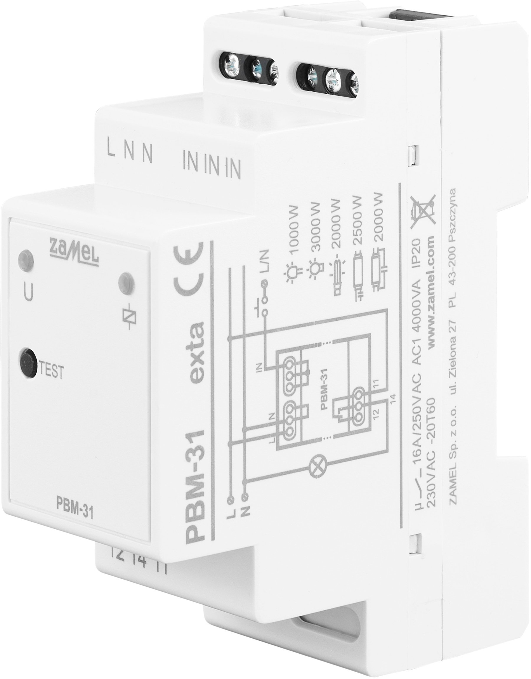 Przekaźnik bistabilny (impulsowy) przełączany w zerze 230V AC PBM-31 EXT10000303