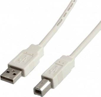 Kabel USB Secomp USB-A - USB-B 1.8 m Beżowy