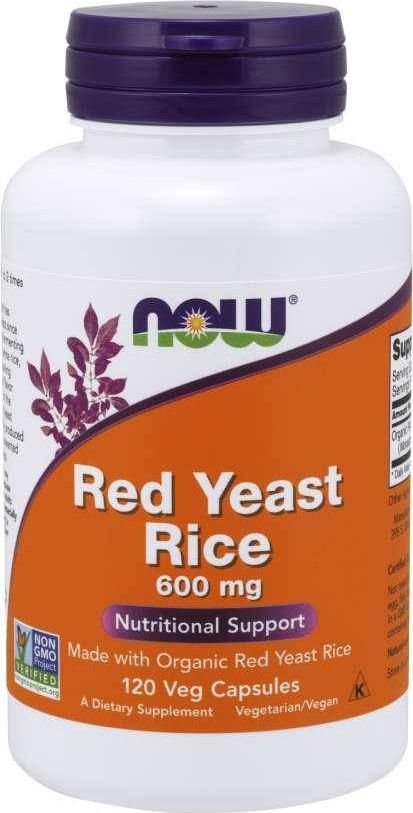 NOW Foods NOW Foods - Fermentowany Ryż Czerwony, 600mg, 120 kapsułek