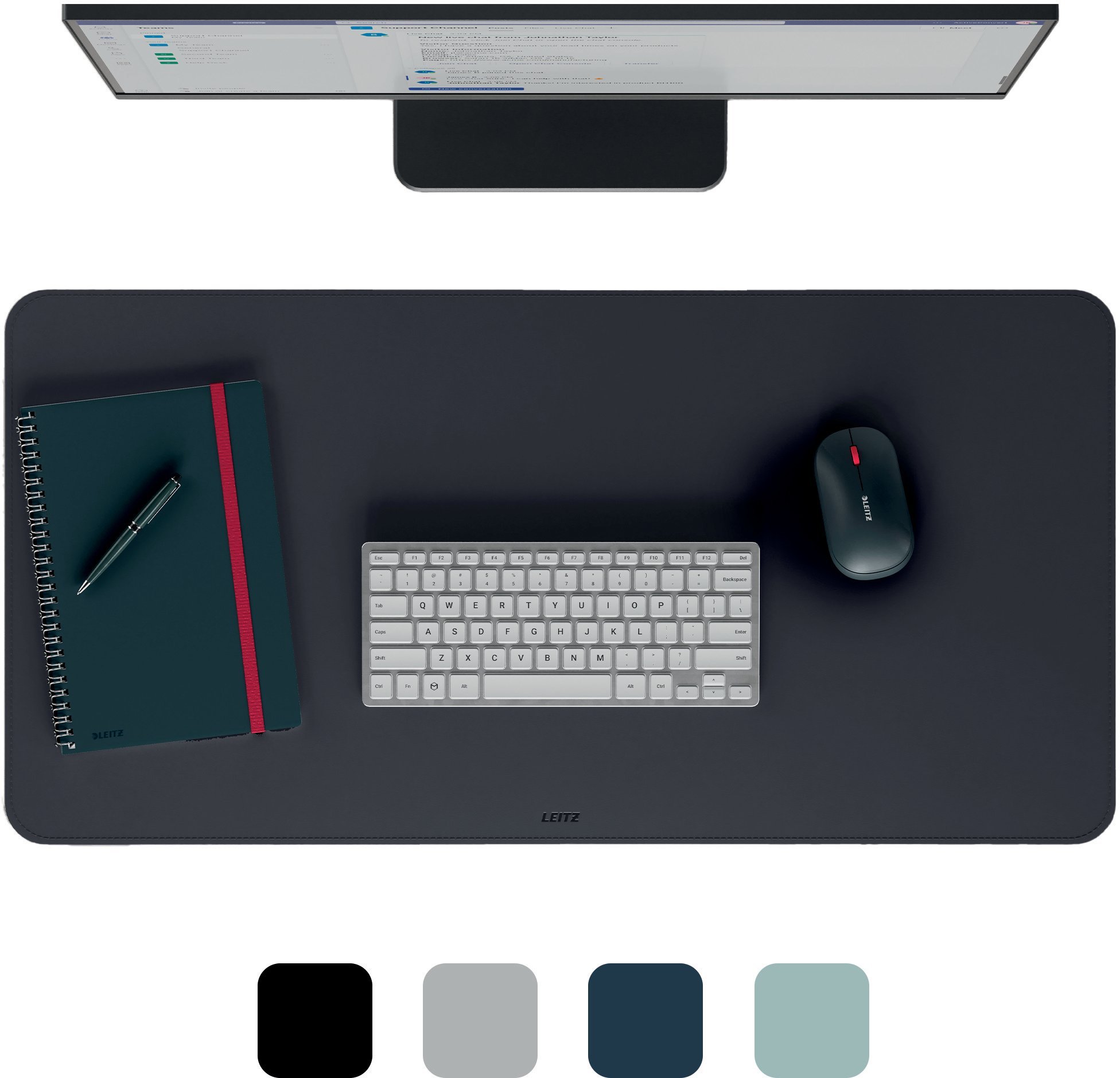 Skriveunderlag Leitz 80x40 cm sort