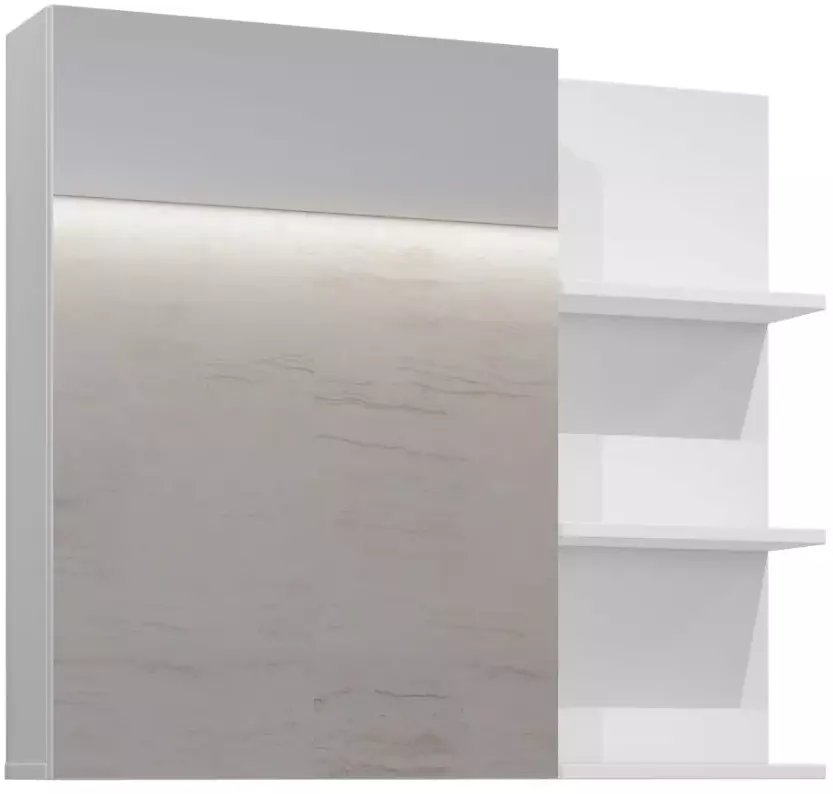 Szafka łazienkowa GAJA 1D 78cm biała z lustrem HELVETIA