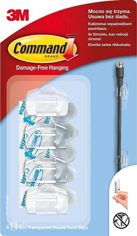 Organizer Staples Uchwyt Przezroczysty 4 sztuki (3M0920)