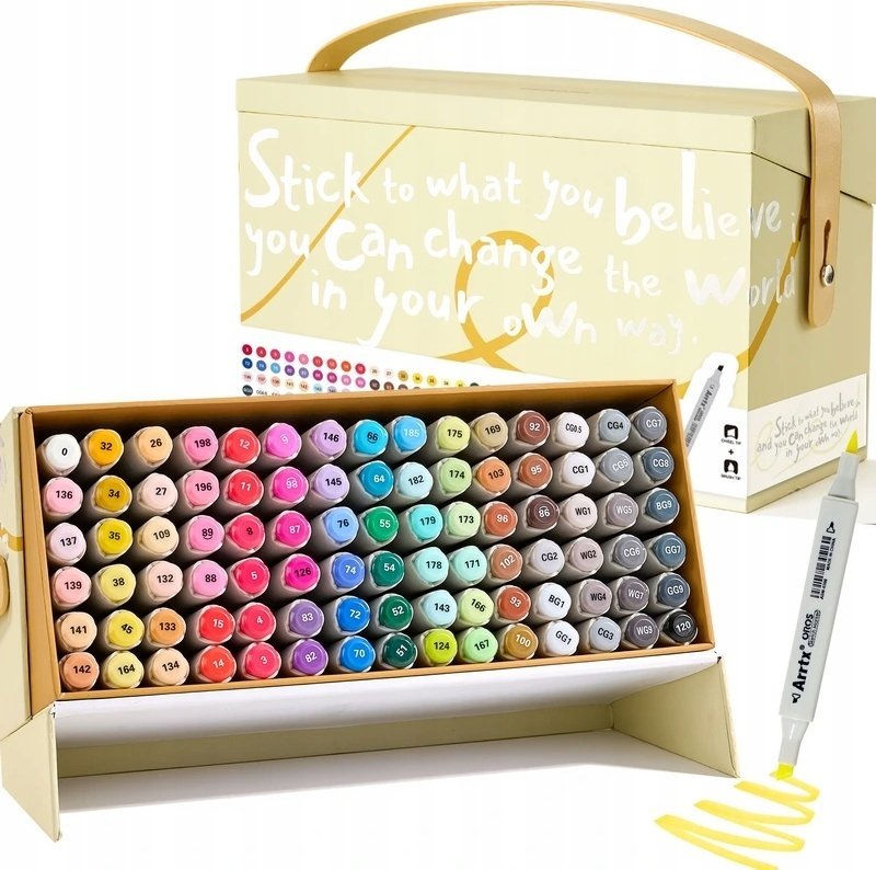 ARRTX Marker dwustronny - flamastry Oros, 90 kolorów