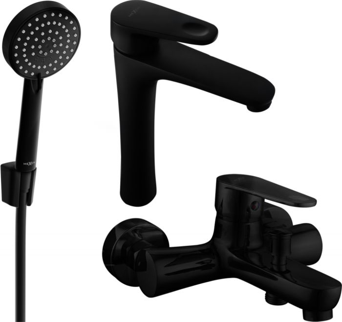 Mexen Mexen Kama R75 zestaw wannowy, czarny - 72513R75-70