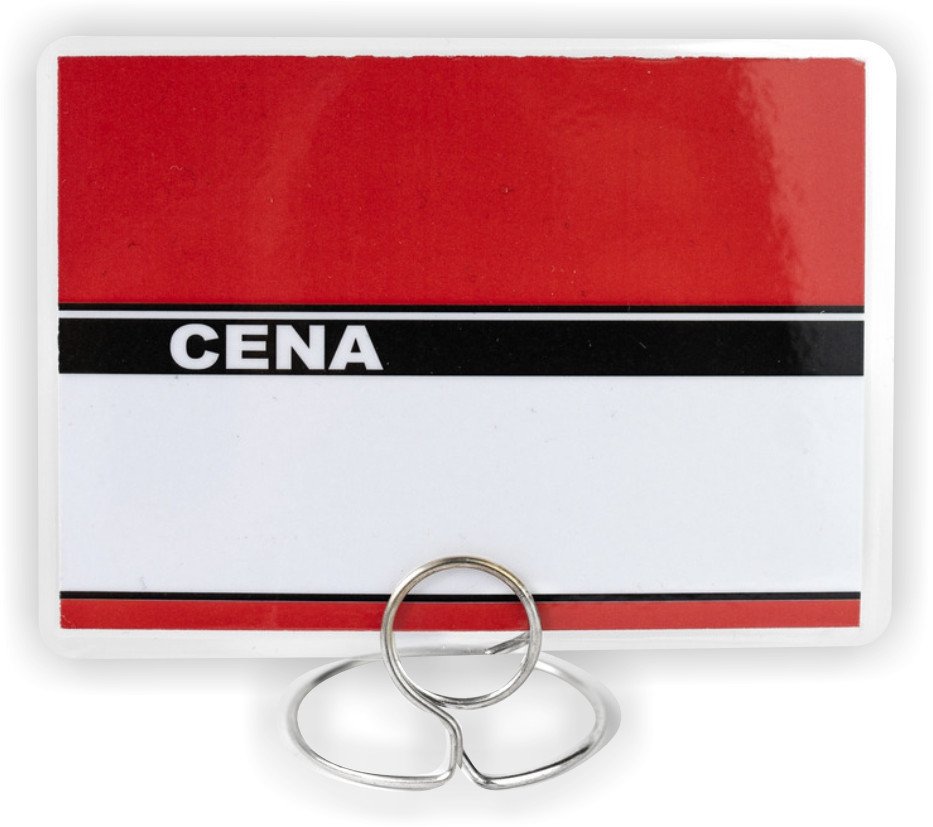 Etykiety Cenowe Laminowane - Cenówki CZERWONE 50x65mm