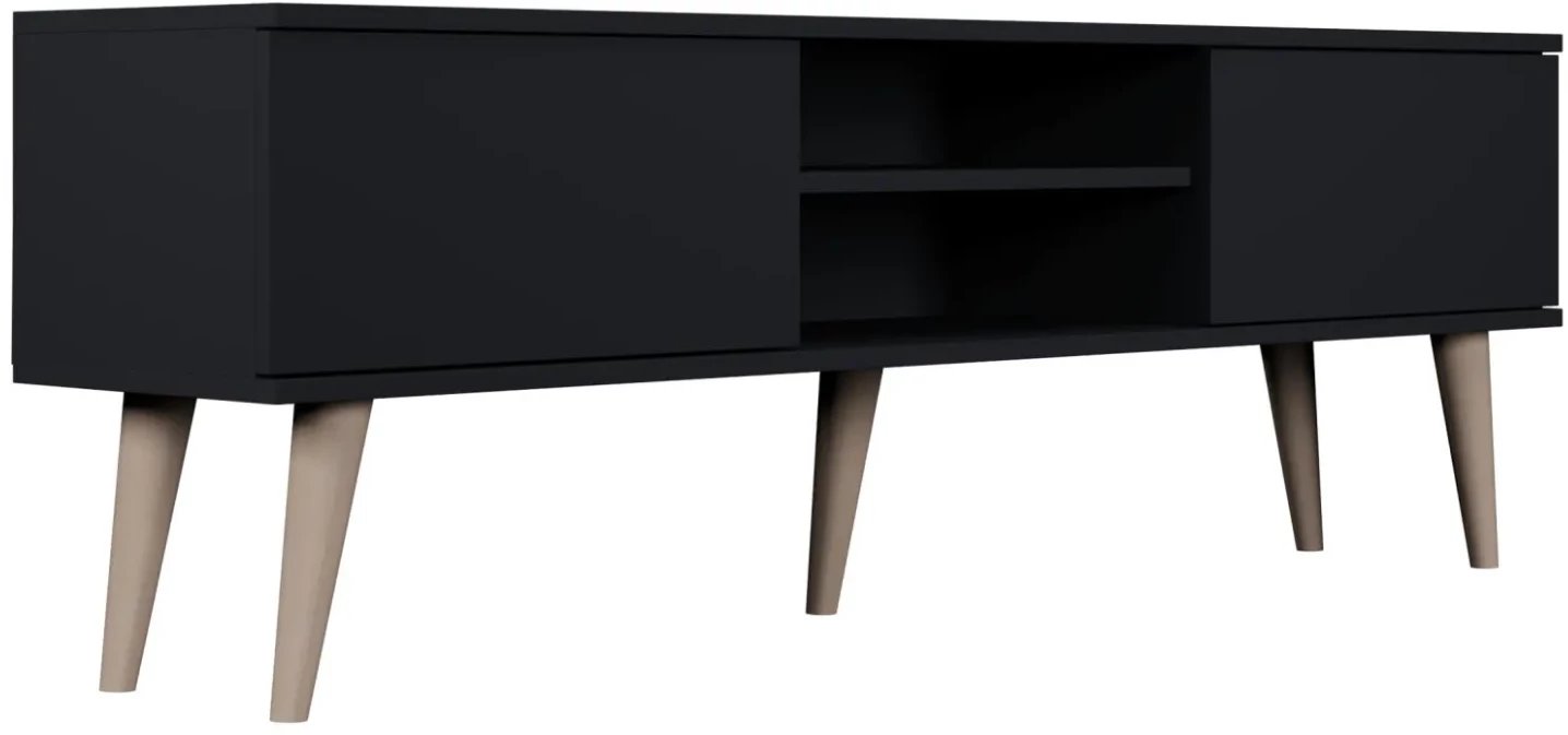 Szafka RTV TORONTO 160 czarna KOCOT MEBLE