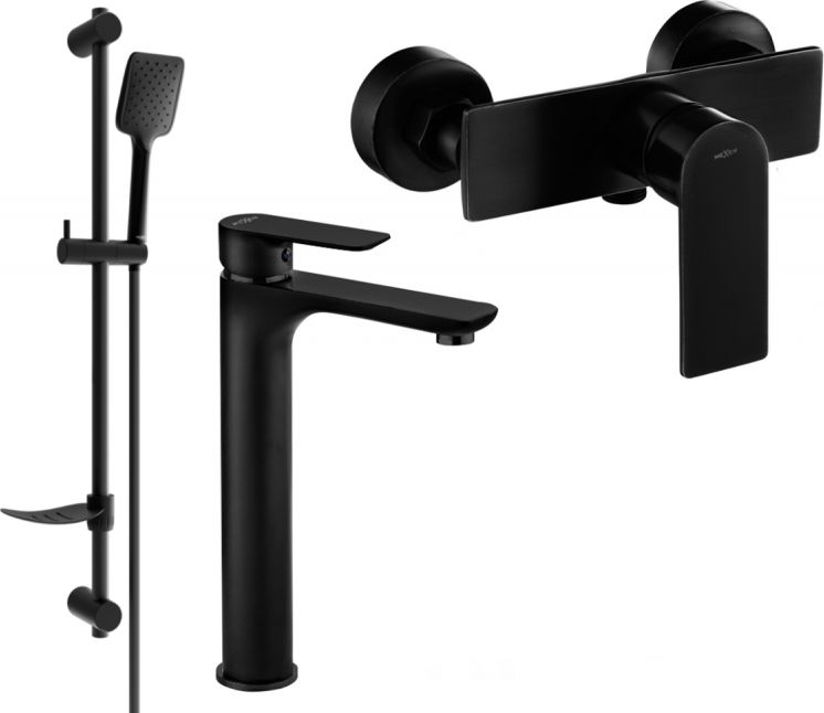 Mexen Mexen Alfa DF62 zestaw prysznicowy, czarny - 745714DF62-70