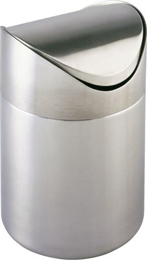 Kosz na śmieci Wenko pojemnik na odpady Otranto 16 x 23,5 cm stal nierdzewna chrom