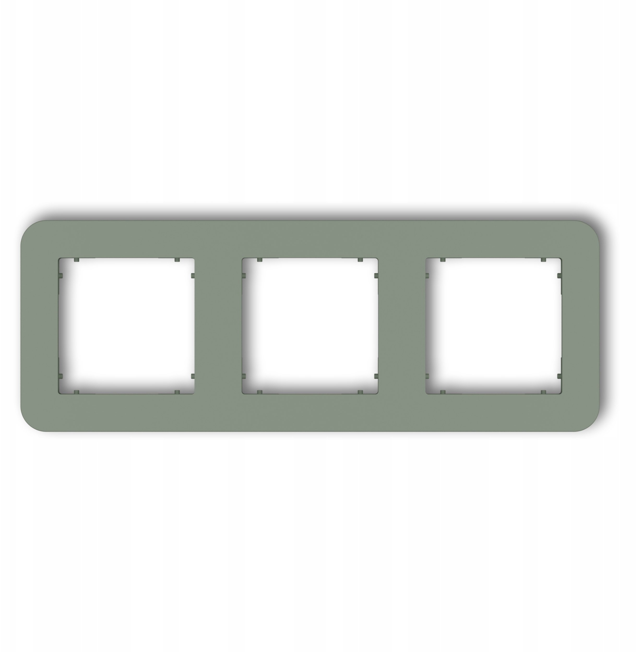 MINI Ramka uniwersalna potrójna zaokrąglona z tworzywa szałwiowy 61MRTZ-3