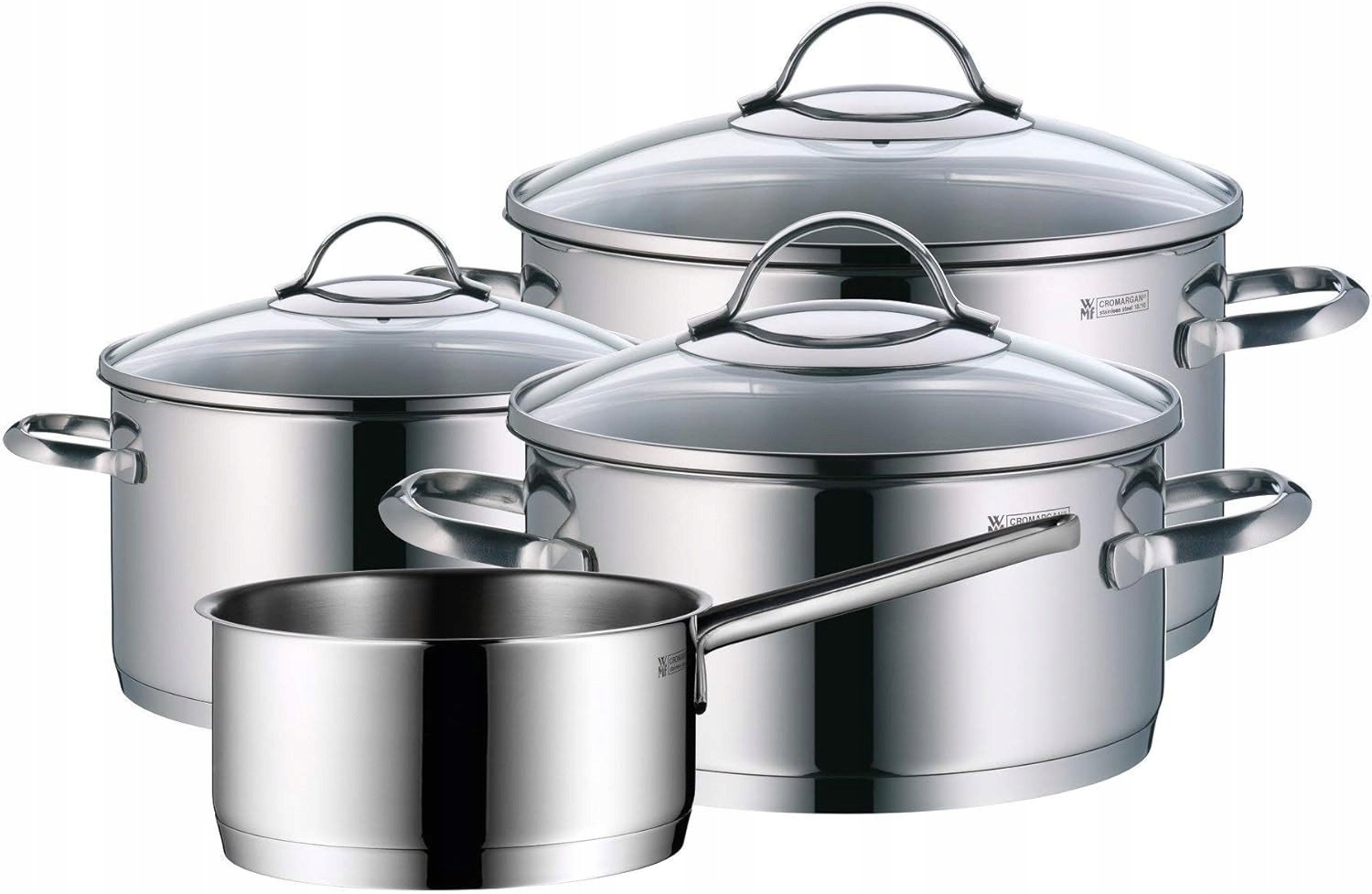 WMF Provence Plus 4-częściowy zestaw garnków polerowana stal nierdzewna