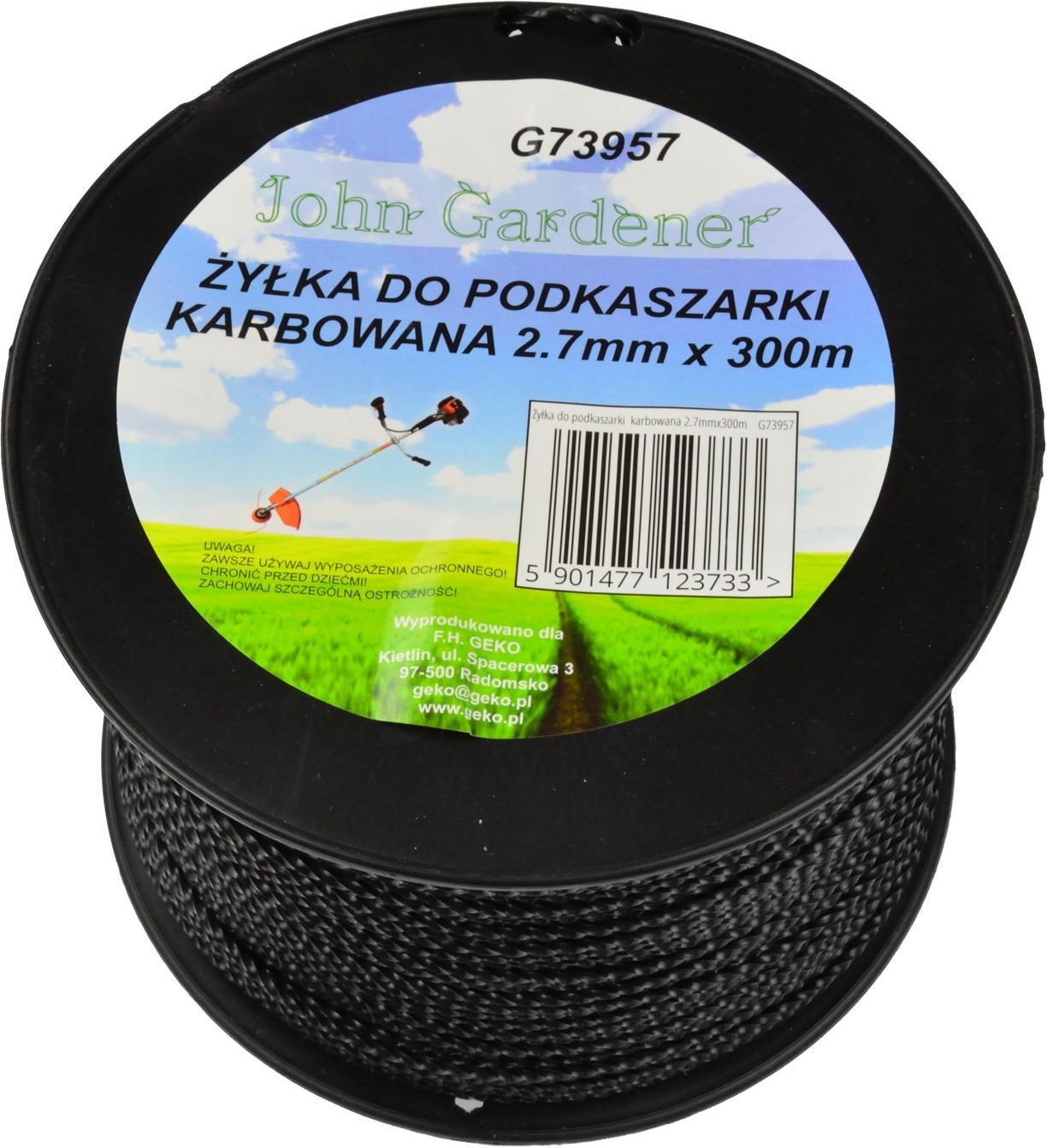 Geko Żyłka do podkaszarki karbowana 2.7mmx300m(8)