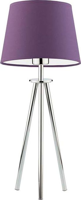 Lampa stołowa Lumes Lampka na szafkę nocną na chromowanym stelażu - EX916-Berges - 18 kolorów Jasny Popiel