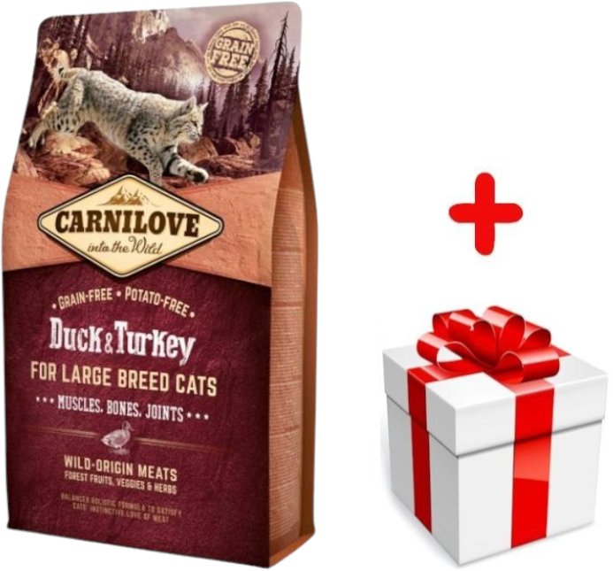 CARNILOVE Cat Duck & Turkey For Large Breed 6kg + niespodzianka dla kota GRATIS!