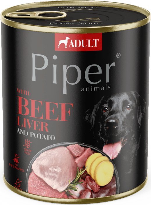 Dolina Noteci DOLINA NOTECI Piper dla psa z wątróbką wołową i ziemniakami 800g