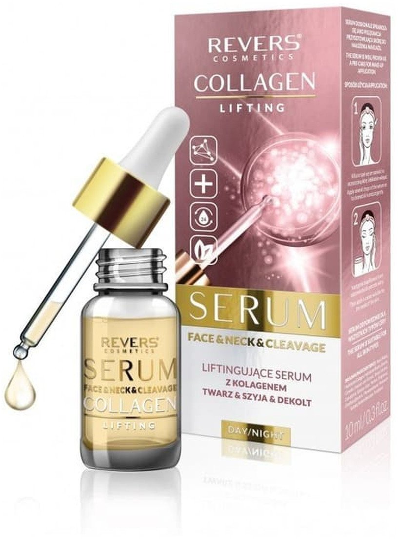 Revers Liftingujące Serum z kolagenem do twarzy szyi i dekoltu 10ml