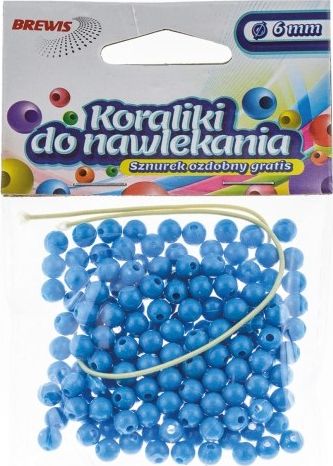 BREWIS Koraliki do nawlekania BREWIS 6mm K6-7 niebies. Brewis