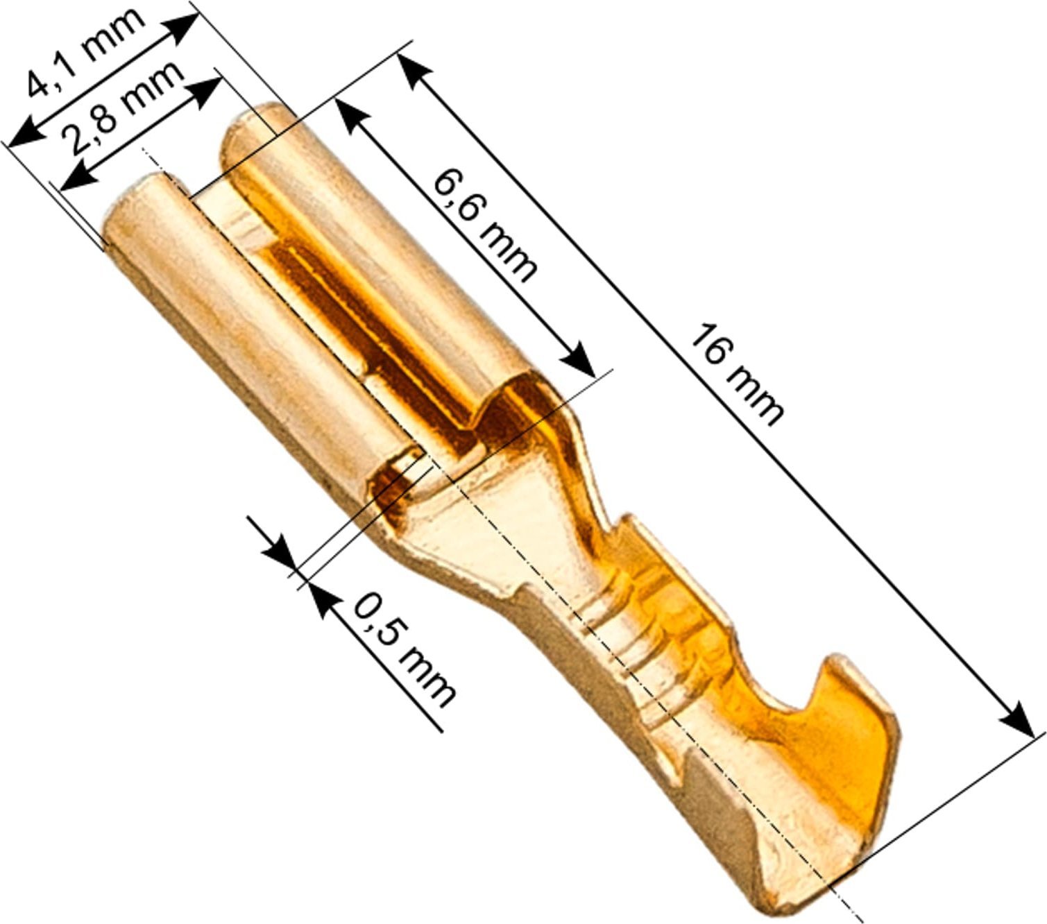 Blow 43-105# Konektor nieizol. płaski żeński 2,8/16