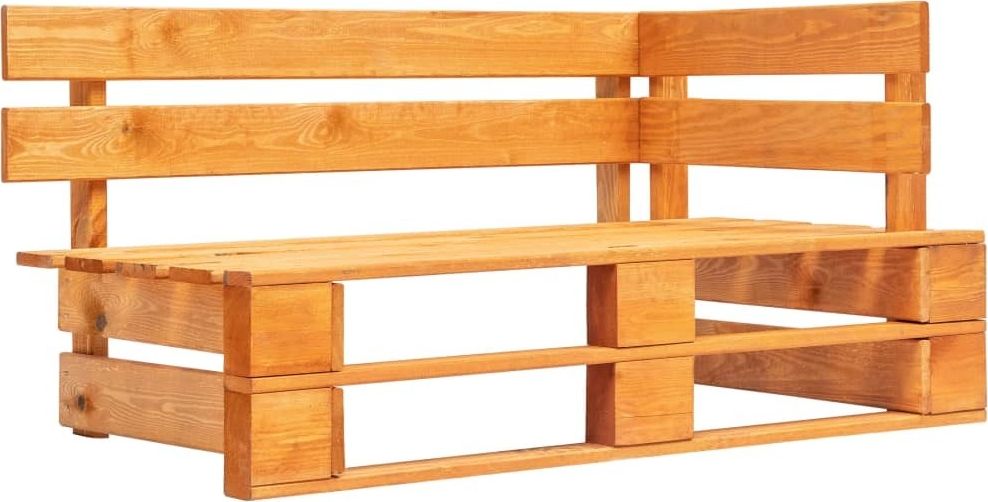 vidaXL ogrodowa ławka narożna z palet, drewno FSC, miodowy brąz (45766)