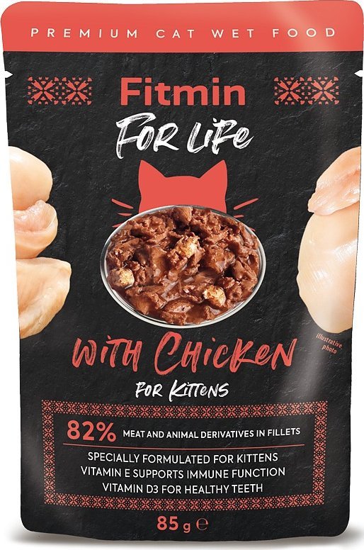 Fitmin For life saszetka fileciki z kurczakiem w sosie dla kociąt 85g