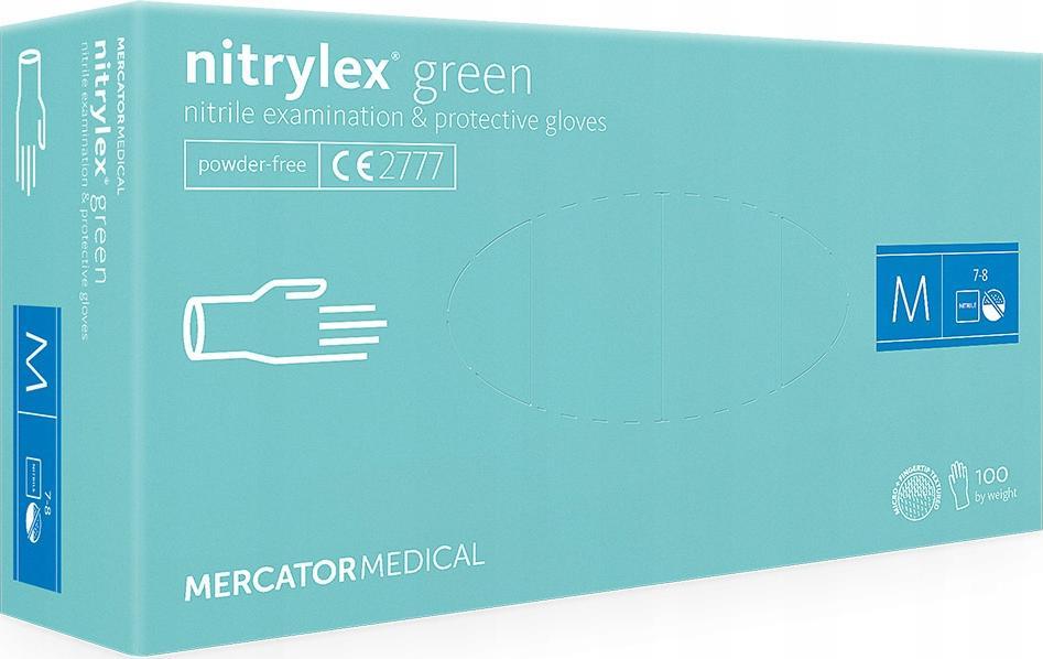 Mercator Medical Rękawice nitrylowe nitrylex green M 100 szt () - RD30138003