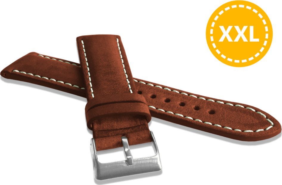 Lavvu LAVVU XXL Naturalnie barwiony brązowy pasek NATURE ze skóry Top Grain - 22 XXL