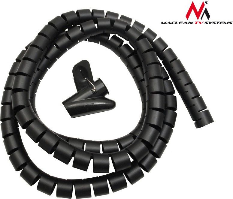 Organizer Maclean Spirala na przewody Czarny 1 sztuka (MCTV-676B)