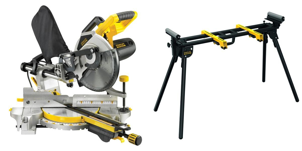 Ukośnica Stanley FME720 2000 W 254 mm + Stanowisko do pilarek ukosowych 2060mm (FME790)